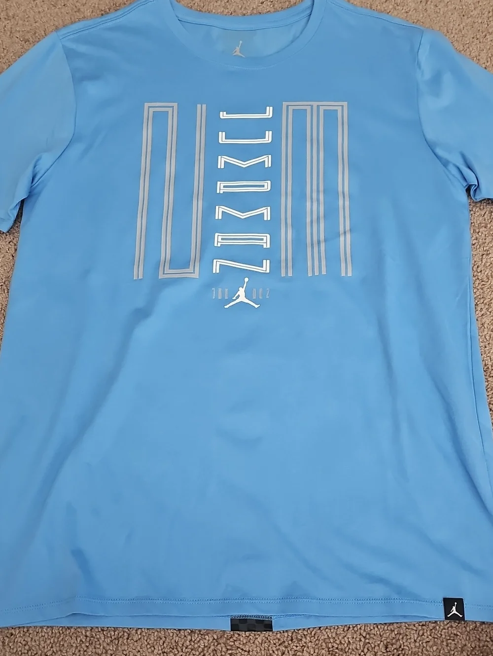 Jordan Men’s Light Blue Short Sleeve Graphic Performance Tee
